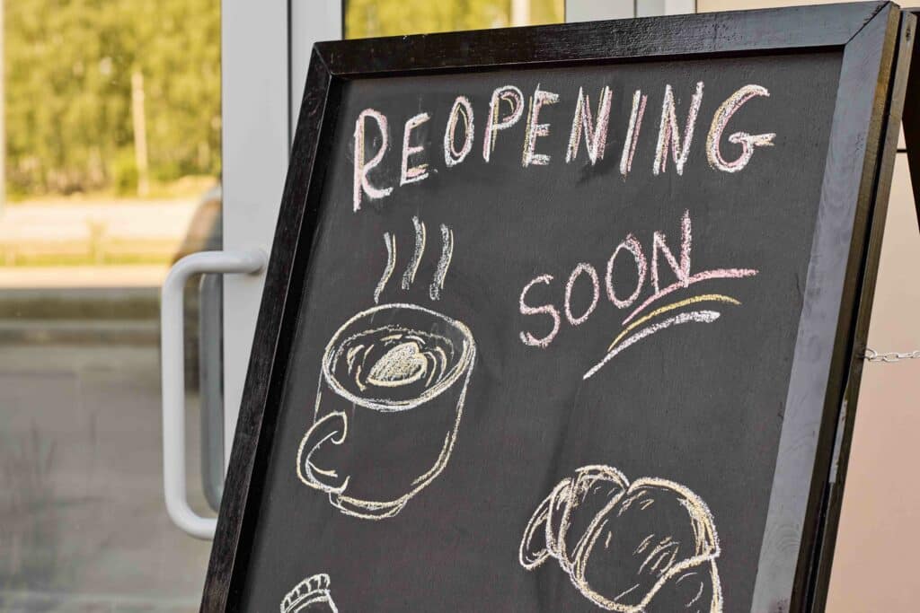 restaurant-cleaning-chalkboard-sign-outside-image